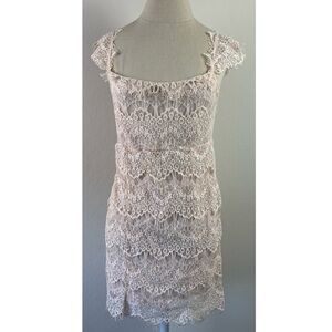 Intimately Light Pink Eyelash Lace Mini Dress